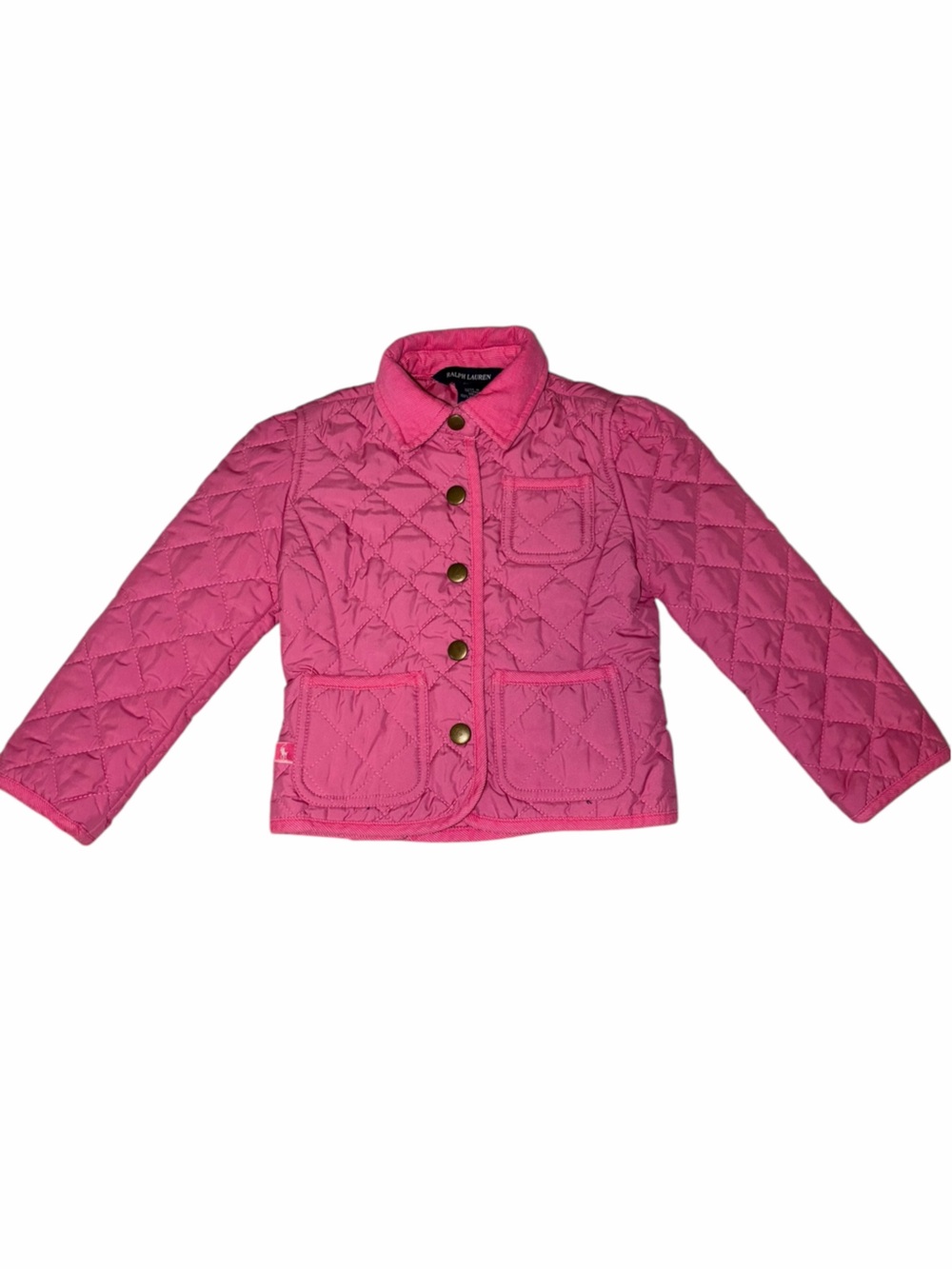 NWOT Ralph Lauren Quilted Barn Jacket Hot Pink 2T Ivy League Preppy Tailored